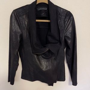 Zara’s faux leather Moto jacket size Large